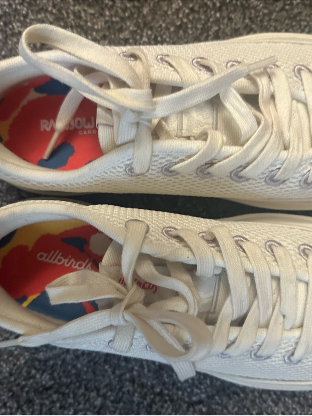 allbirds Cream Low-Top Sneakers with Multicolor Insole